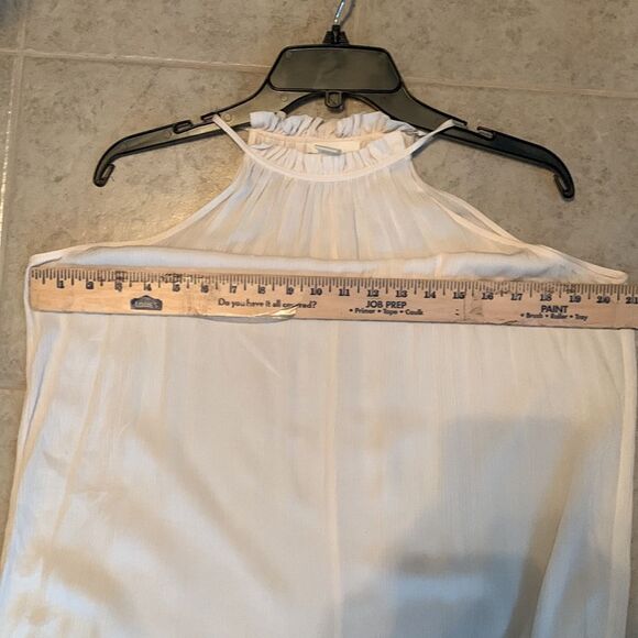 H&M Size 4 white/cream Boho maxi dress. Crepe like material - Picture 6 of 10